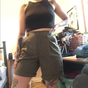 Green army vintage shorts